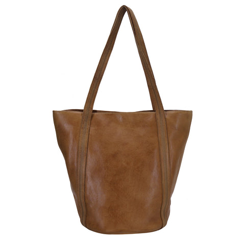 Kent Leather Tote in Cognac