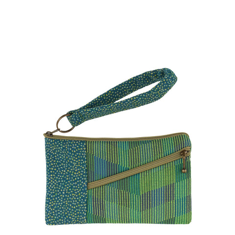 Maruca Beetle Wristlet in Chevron Green