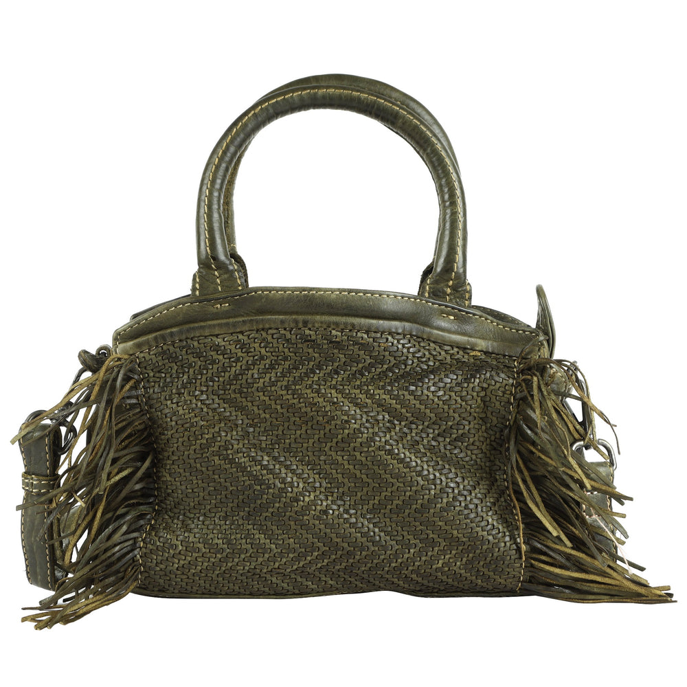 Grace Leather Crossbody in Olive