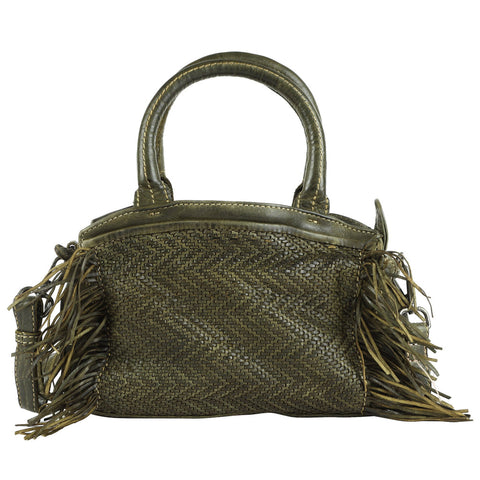 Grace Leather Crossbody in Olive