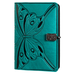 Small Leather Journal - Butterfly in Teal