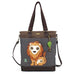 Lion Work Tote in Blue Stripe by Chala