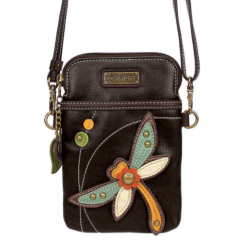 Dragonfly Cellphone Crossbody in Black