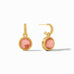 Fleur­de­Lis Hoop and Charm Earrings in Iridescent Melon by Julie Vos