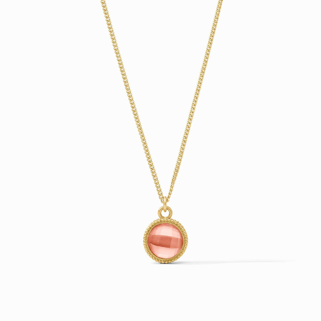Fleur­de­Lis Solitaire Necklace in Iridescent Melon by Julie Vos