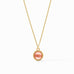 Fleur­de­Lis Solitaire Necklace in Iridescent Melon by Julie Vos