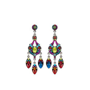 Multi Color Chandelier wtih Post Earrings by Firefly Jewelry