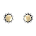 Sterling Silver and 22K Gold Sun Post Earrings