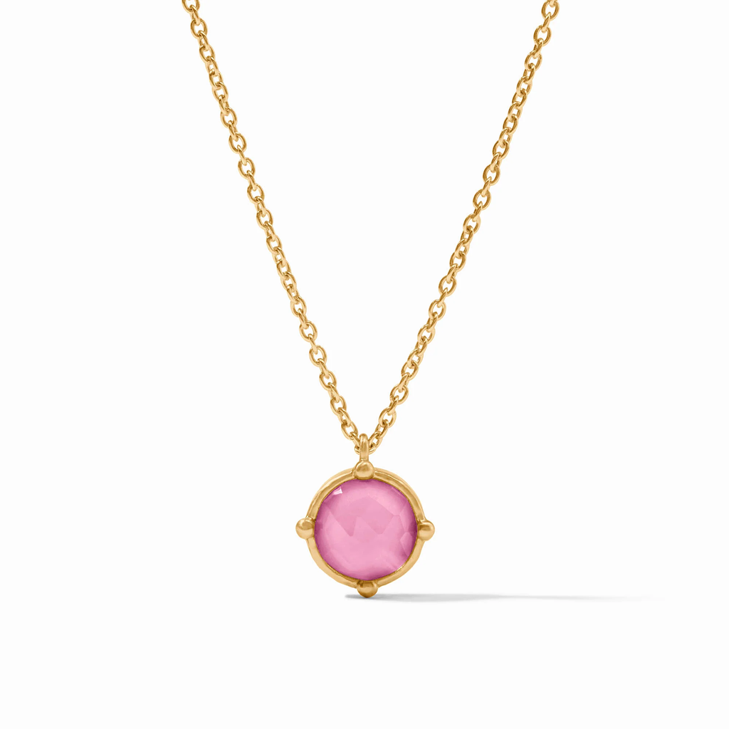 Honeybee Solitaire Necklace in Iridescent Tourmaline Pink by Julie Vos
