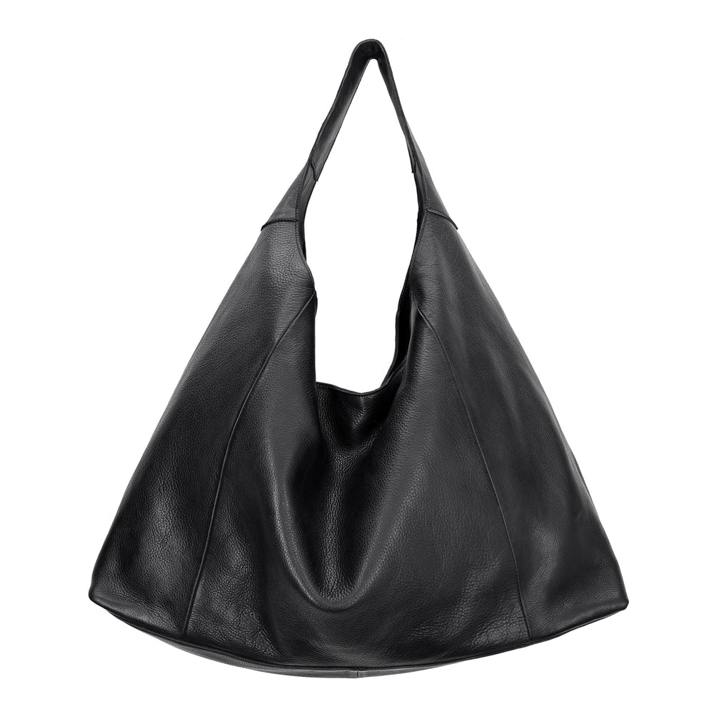 Lindsey Leather Tote in Black