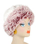 Berry Foxy with Cuddly Ivory Luxury Faux Fur Beanie Large