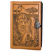 Large Leather Journal - Lion in Marigold