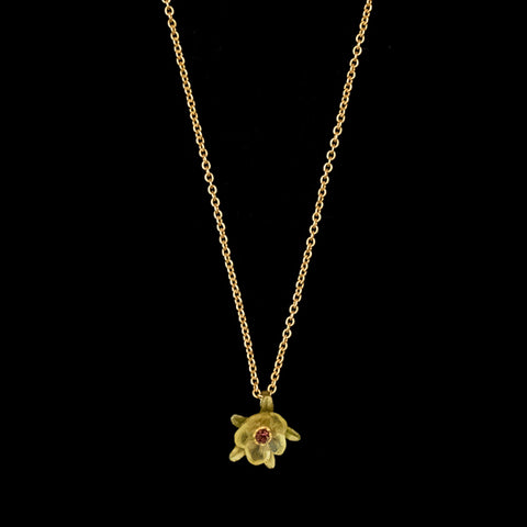 French Bouquet in Yellow 16 inch Adjustable Pendant Necklace by Michael Michaud