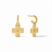 Malta Canterbury Gold Hoop &amp; Charm Earrings by Julie Vos