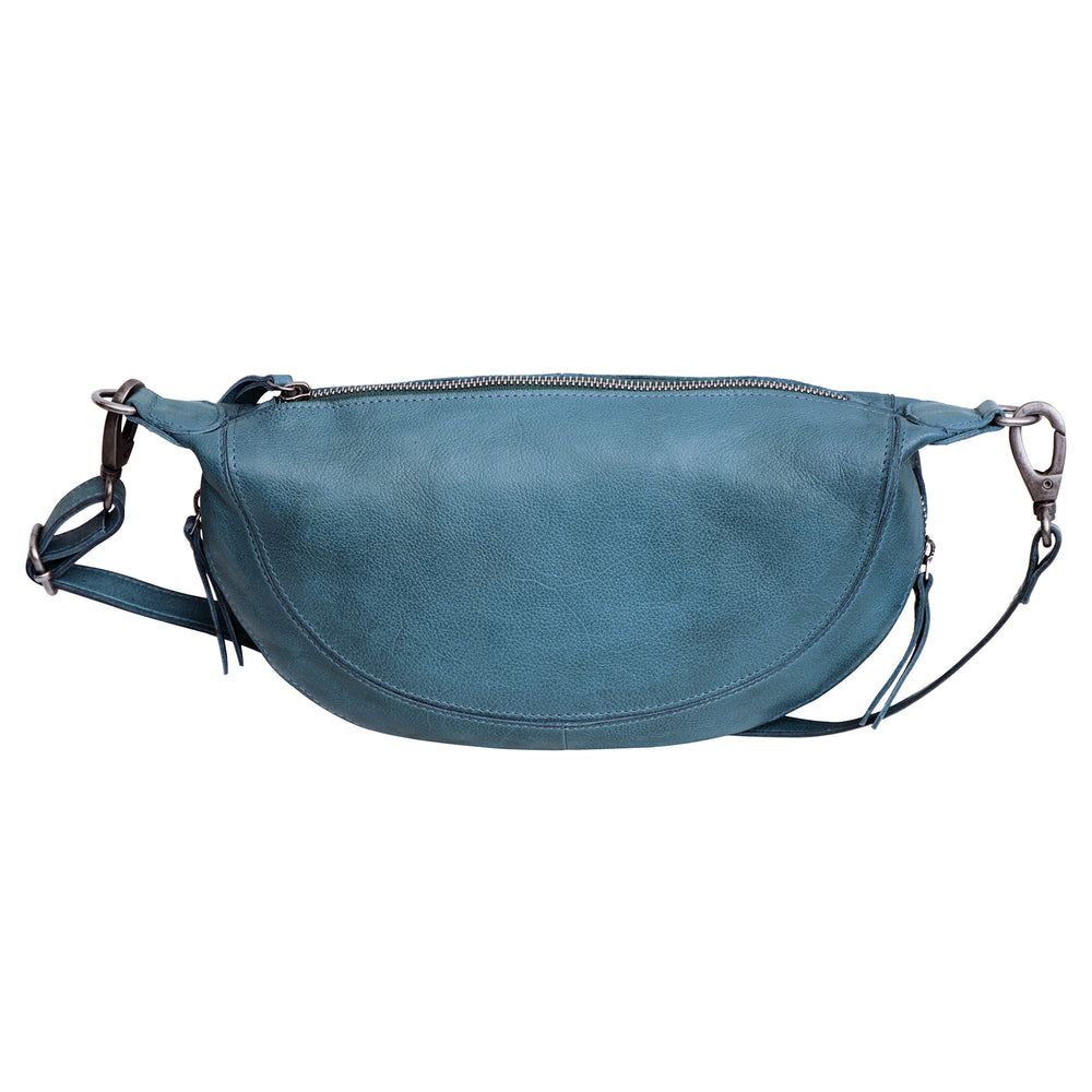 Crosby Leather Crossbody in Denim