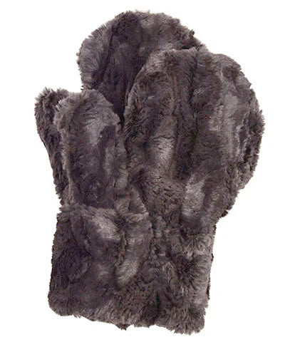 Espresso Bean Luxury Faux Fur Mittens