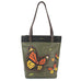 Monarch Butterfly Deluxe Everyday Tote in Olive by Chala