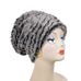 Desert Sand in Charcoal with Cuddly Black Luxury Faux Fur Cuffed Pillbox Hat: Size Large