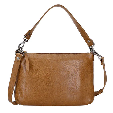 Stevie Leather Crossbody in Cognac