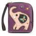 Elephant Zip-Around Wallet in Purple by Chala