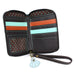 Turtle A Zip-Around Wallet in Teal Stripe by Chala