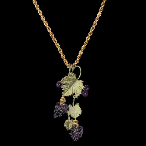 Wild Grape Vine 18 Inch Adjustable Pendant Necklace by Michael Michaud