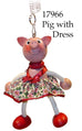 Piggy With Dress Handcrafted Wooden Jumpie