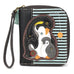 Penguin Zip-Around Wallet in Blue Stripe by Chala