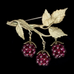 Raspberry Brooch by Michael Michaud