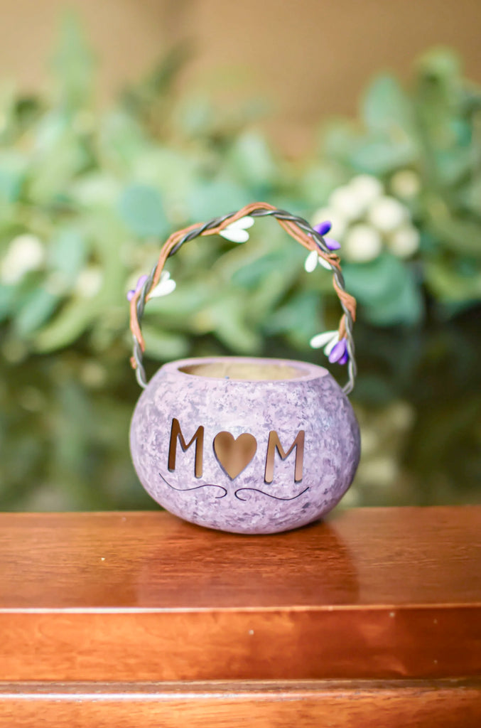 Mom Basket Gourd in Purple