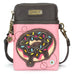 Donut Cell Phone Crossbody in Pink