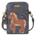 Horse B Cellphone Crossbody in Navy