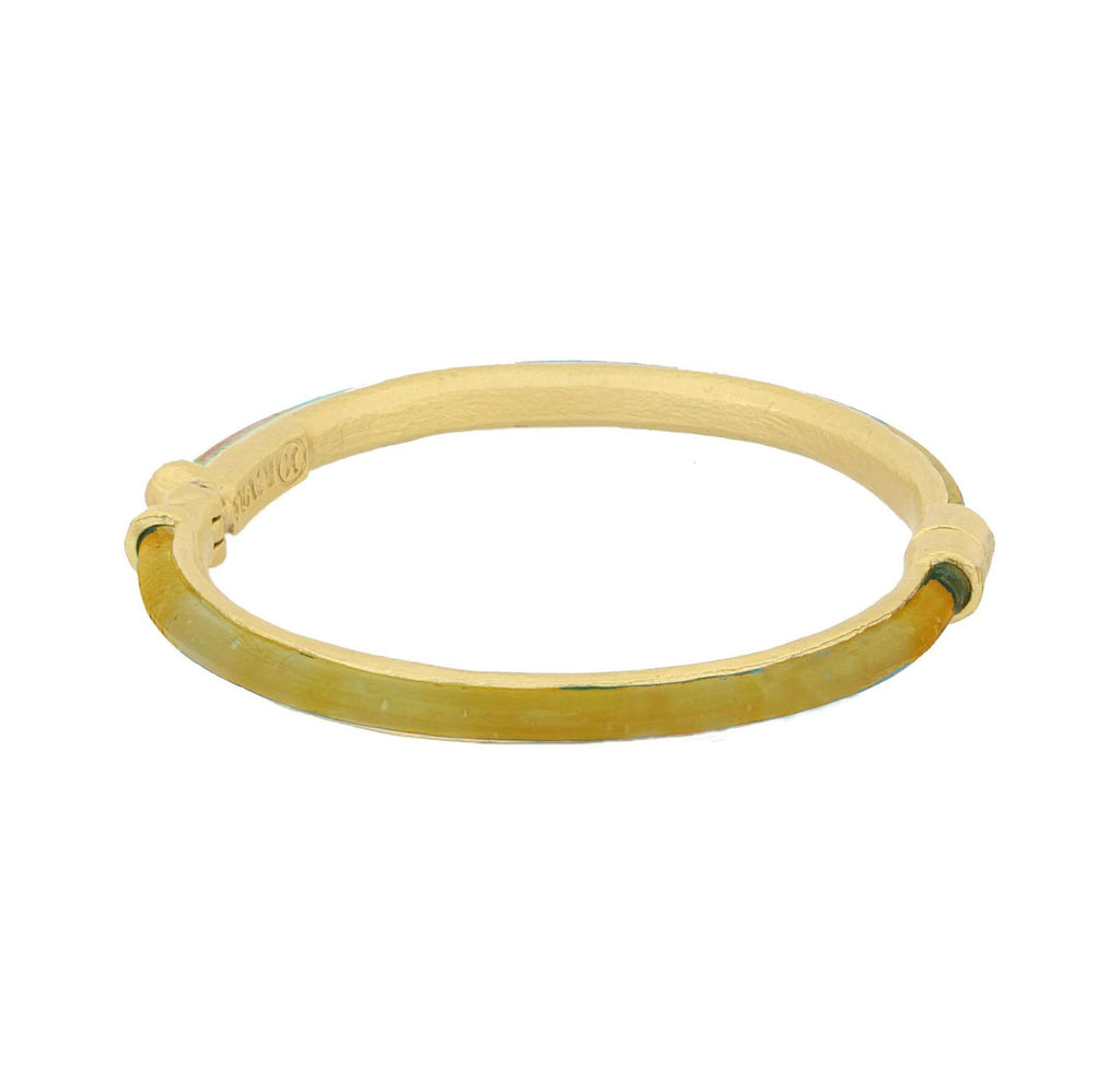 Amber Bubble Magnetic Bangle Bracelet by Michael Michaud