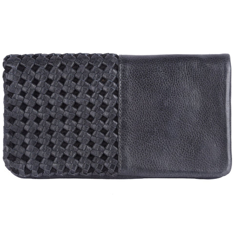 Whitney Leather Wallet in Charcoal