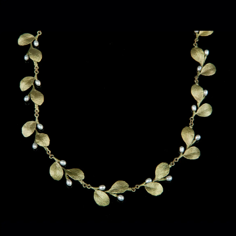Irish Thorn Tailored Leaves 16 Inch Adjustable Necklace by Michael Michaud