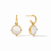 Honeybee Iridescent Clear Crystal Hoop &amp; Charm Earrings by Julie Vos