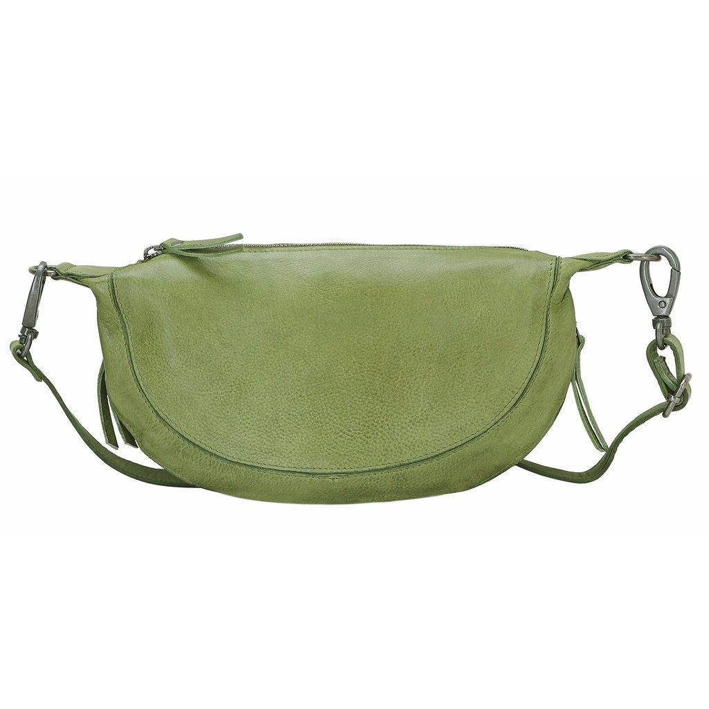 Crosby Leather Crossbody in Grass