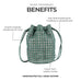 Dune Leather Crossbody in Turquoise