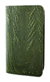 Leather Checkbook Cover - Forest in Fern