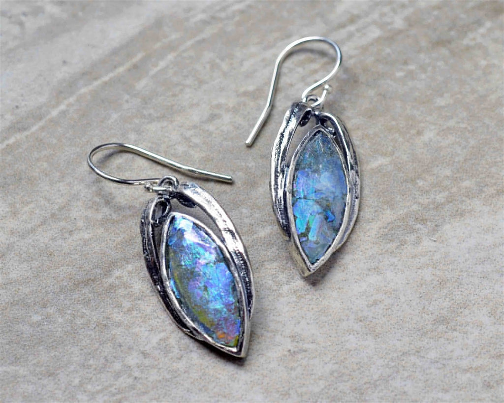 Lily of the Valley Roman Glass Earrings