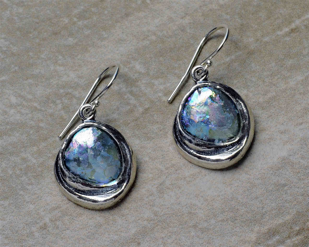 Hyacinth Roman Glass Earrings