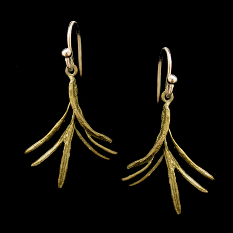 Petite Herb - Rosemary Wire Earrings by Michael Michaud