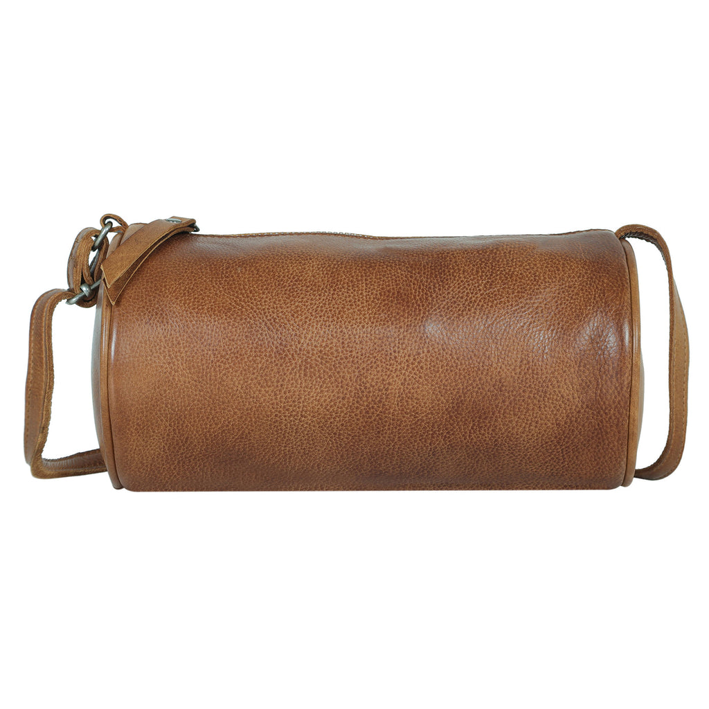 Twyla Leather Crossbody in Cognac