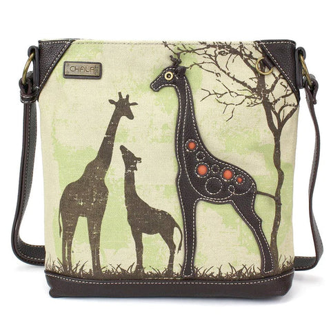 Safari Canvas Crossbody - Giraffe
