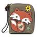Fox Zip-Around Wallet in Olive by Chala