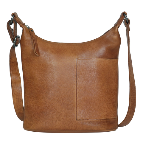 Kerry Leather Crossbody in Cognac