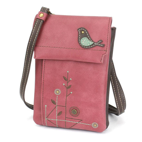 Bird Criss Cellphone RFID Crossbody in Berry