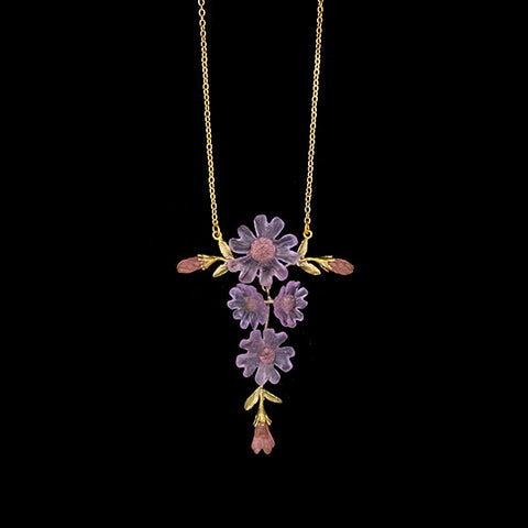 Phlox 16 Inch Adjustable Statement Pendant Necklace by Michael Michaud