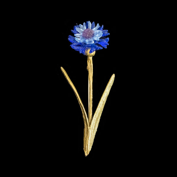 Cornflower Single Brooch by Michael Michaud