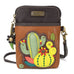 Cactus Cellphone Crossbody in Brown by Chala